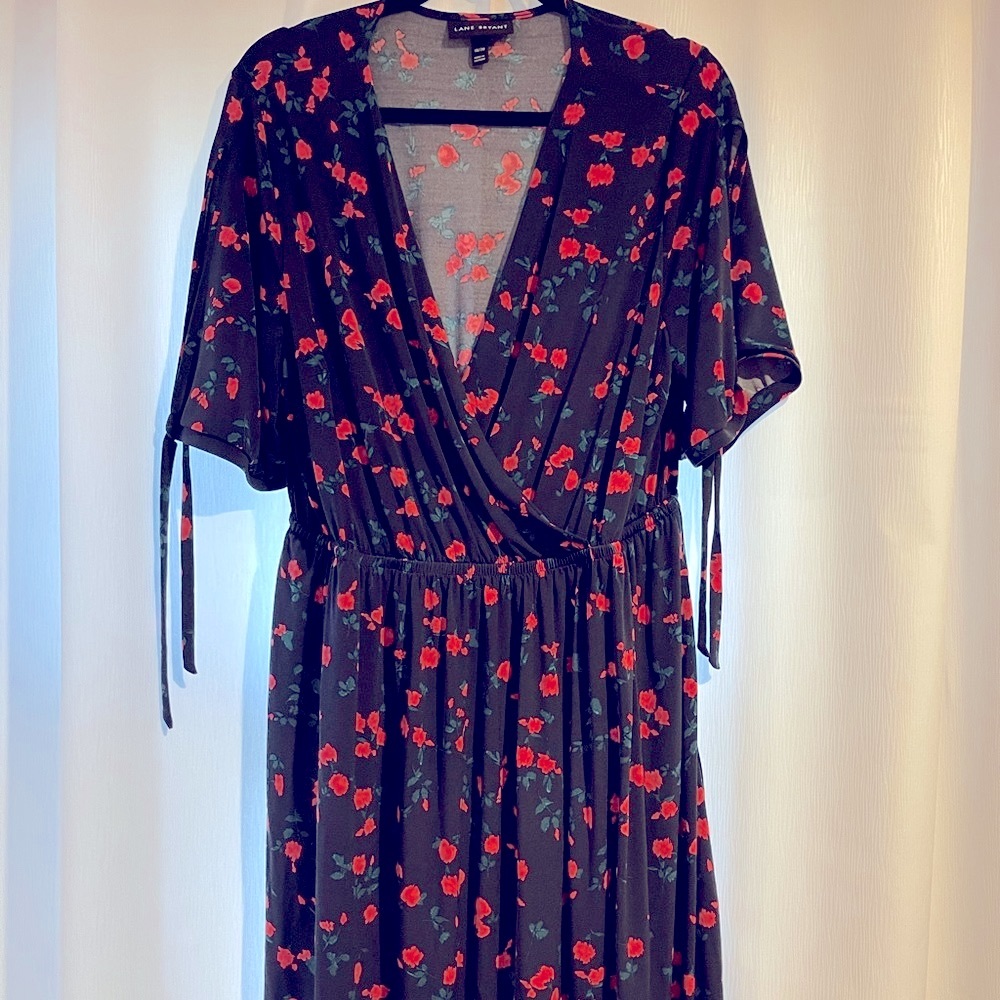 Dark blue floral dress